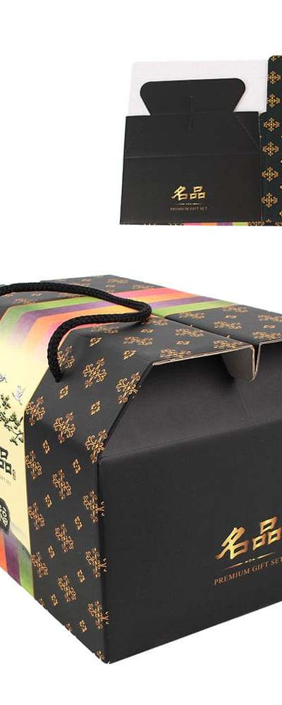Premium Rice Cake Box L Size 1P (Holiday Chuseok Gift Packaging Paper Box for Korean Sweets Dry Goods Gratitude Gift Box)