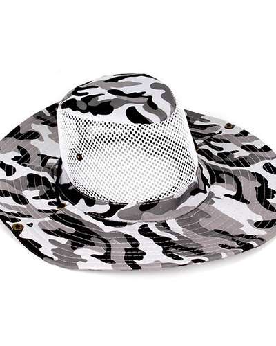 Zaytoon Mesh Hat Gray | Military Safari Summer Hat Hiking Fishing