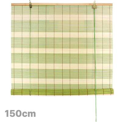 150cm Green Stripe Bamboo Roller Blind (Interior Door Blind Wood Blind Bamboo Blind Window Blind)