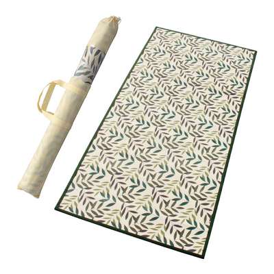 Single-Size Leaf-Pattern Bamboo Mat | Bed Mat