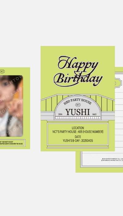 YUSHI Artist Birthday Party Card