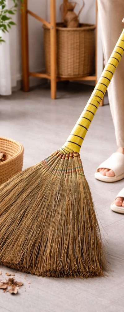 ヨシほうき B 100cm（美容室 事務所 教室 学校 長柄ほうき 屋外 清掃用具 庭 ほうき）
