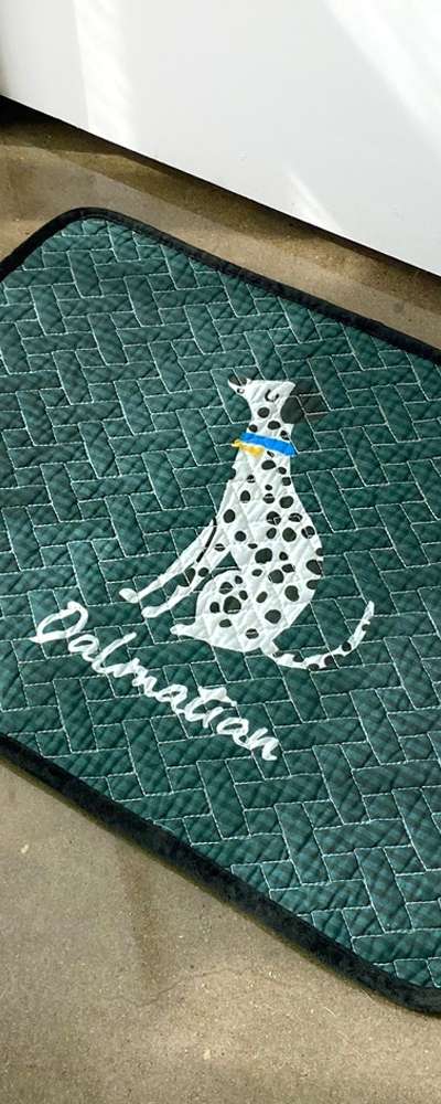 Quilted Cotton Floor Mat Dalmatian | Bathroom Entrance Kitchen Toilet Mat