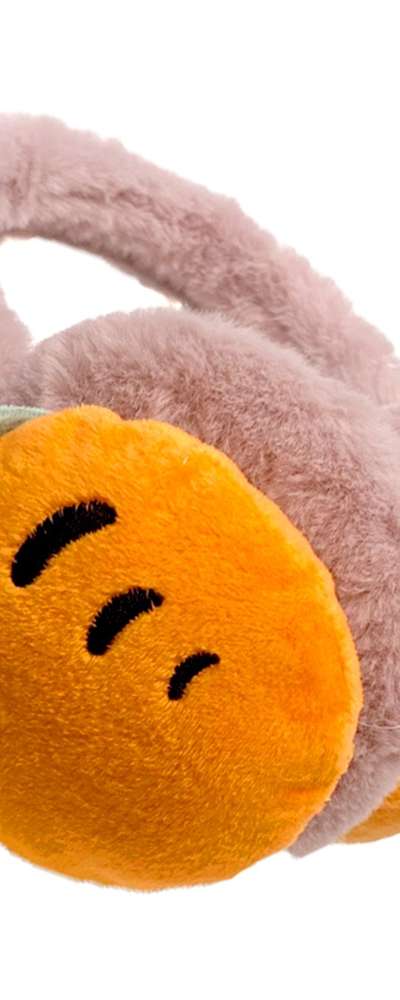 Small Carrot Ear Warmer l Microfiber Plush Ear Muff Winter Ear Cover