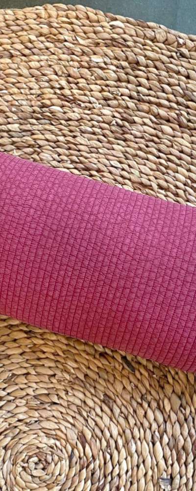 Red Bean Colored Square Round Line Buckwheat Pillow | Cervical Support Nap Pillow