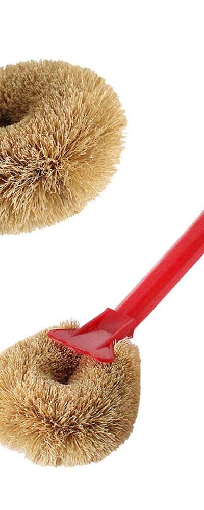 Handle Coconut Fiber Brush | Multi-Purpose Cleaning Pot Brush Natural Coconut Coir Toilet Bathroom Commercial Kitchen Dishwashing Scrub Brush