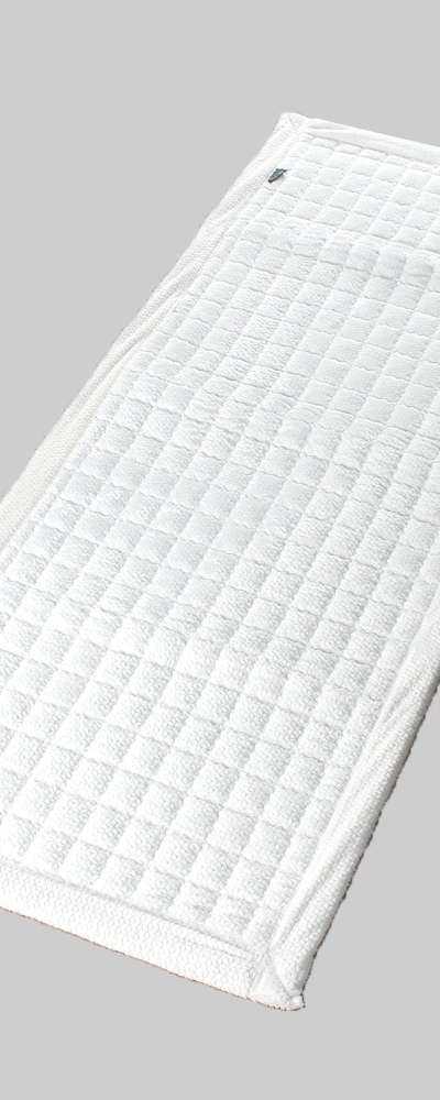 3-Tier White Snowflake Microfiber Sofa Mat | Pad Floor Mat Rug for 3 People