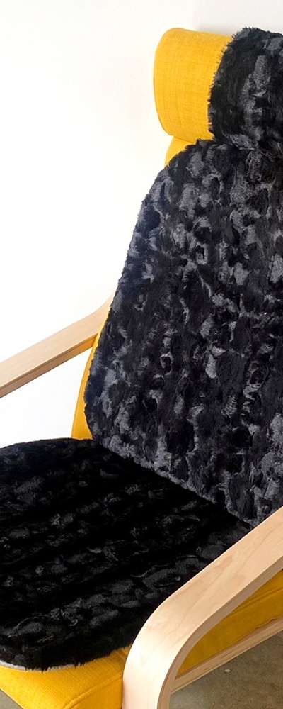 Black Mink Car Seat Cover | Automotive Winter Microfiber Car Seat Cover