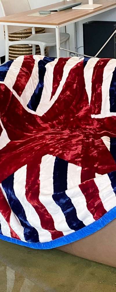 Star Spangled Banner Microfiber Mink Blanket | Office Thick Winter Quilt