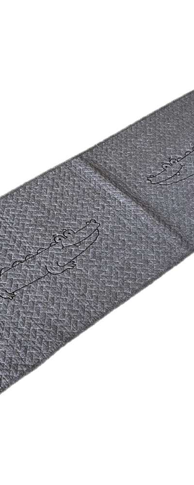 Crocodile Kitchen Sink Mat Charcoal Gray | Cotton Long Floor Mat