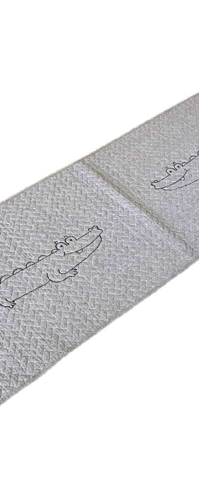 Crocodile Kitchen Sink Mat Light Gray | Quilted Long Floor Mat Kitchen Rug