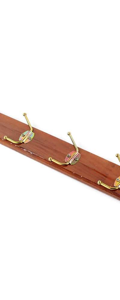 Brown Wall-Mounted Clothes Hanger | Wall-Fixed Straight Wall Hanger
