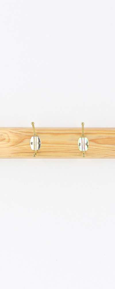 Natural Wall-Mounted Straight Hanger | Wall-Fixed Linear Clothing Rod