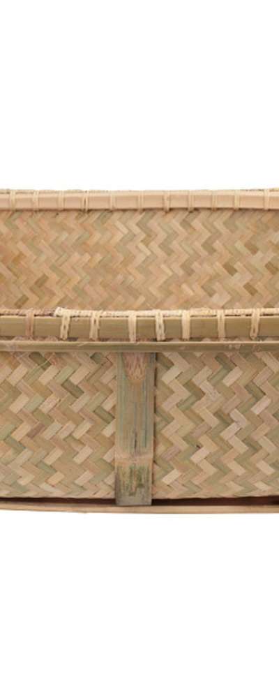 S.55x38cm Large Rectangular Bamboo Handle Basket