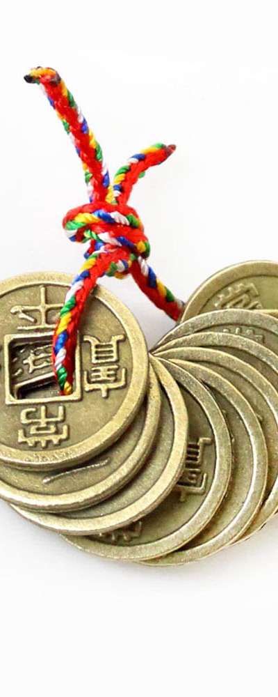 Sangpyeong Tonbo 10-Piece Coin Bundle (Traditional Korean Coin Replica, Coin-shaped Ornament, Good Fortune, Feng Shui, Interior Decor)