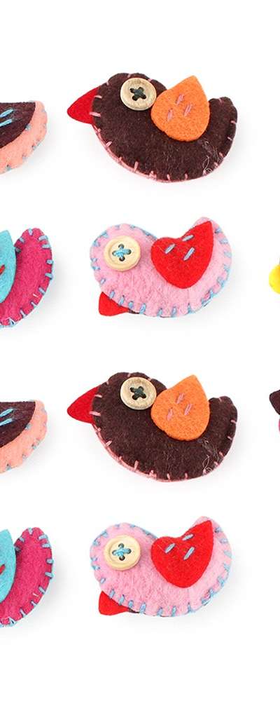 Non-Woven Fabric Bird Ornament 10-Pack (DIY Art Craft Material for Church Classroom Bulletin Board Decoration Felt Craft Photo Zone)