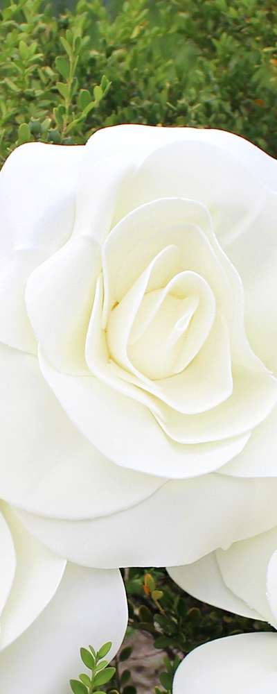 White 30cm EVA Foam Flower Rose 1P (Wedding Photography Props Self-Wedding Large Floral Decoration Shooting Props)