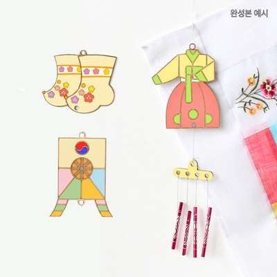 伝統風景作り（玄関ドアベル木製ドアチャイム飾り秋作り在宅DIY）