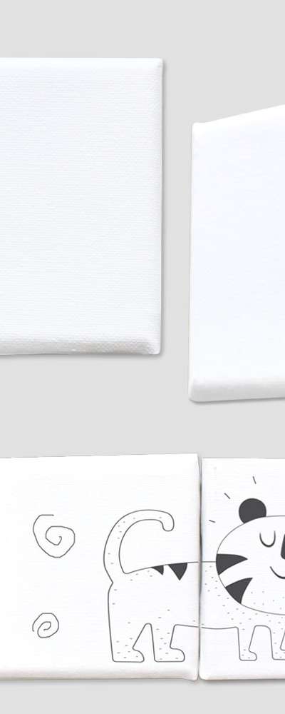 10cm Mini Canvas Blank Canvas Frame (Square Painting Board Oil Painting Art Play Material Canvas Cloth)