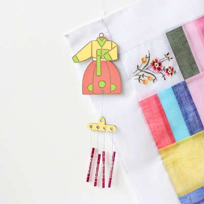 韓服風景づくり | 玄関ドア飾り ウッドモビル チューブベル 名節 伝統