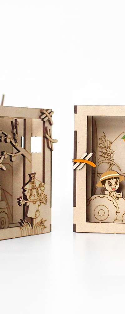 Storybook Making Scarecrow (Autumn Creation Landscape Decoration Rural 3D Frame Coloring Book Art Kit)