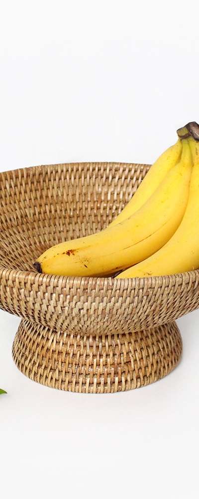 S 30cm Premium Rattan Fruit Basket Round | Seaweed Sokuri Dolsang Baekgilsang Bread Basket