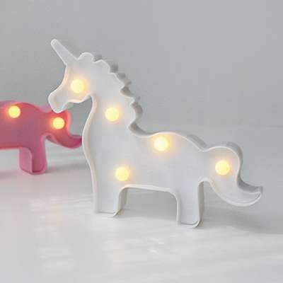 White Unicorn Marquee Light LED Mini Lamp Camping Mood Light