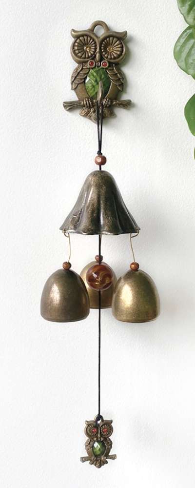 Green Owl Door Bell | Entrance Door Chime | Doorway Entrance Bell