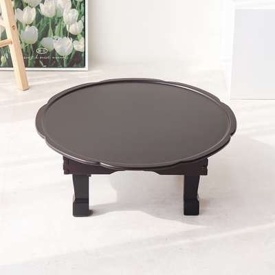 True Antique Folding Flower Round Tea Table 51cm Mini Round Table Single/Double Person Snack Table Soban
