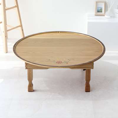 Round 2.5 Maple Dancho Inlay Folding Round Dining Table 75cm 3-4 Person Round Soban