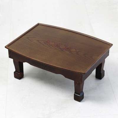 Genuine Antique Oval Tea Table with Inlaid Spiral Pattern