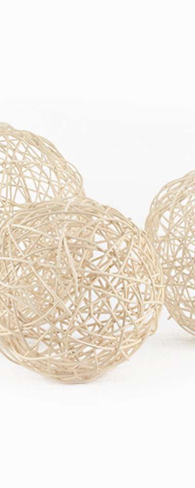 Woven Rattan Ball Round 1 (Christmas Tree Decoration Light Cover Mood Lamp Shade Living Room Ornament)