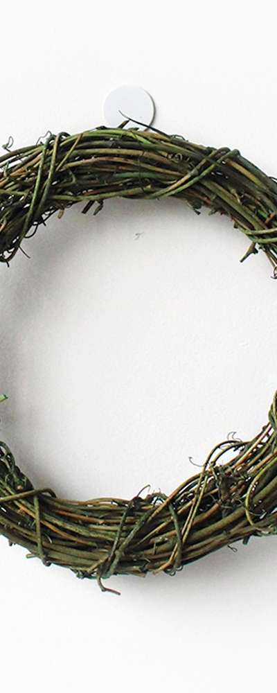 Natural Wood Round Wreath Frame 15cm (Wood Vine Wreath Base Winter DIY Christmas Wall Decoration Craft)
