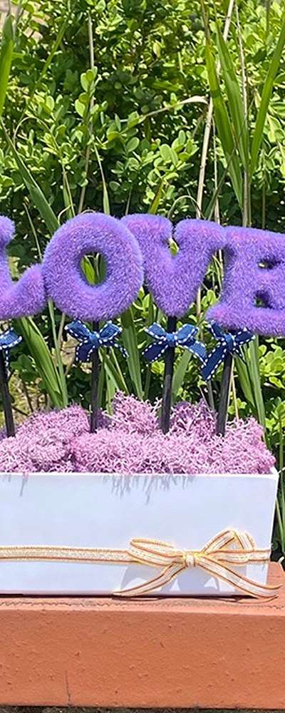LOVE紫 ライラック モスコケ 植木鉢 | 天然コケ