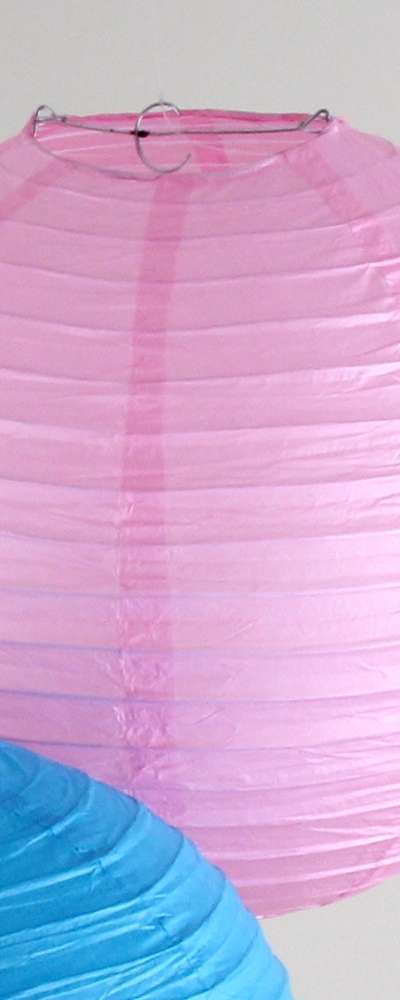 Pink 30cm Hanji Paper Lantern Shade | Paper Lantern Traditional Korean Hanok Japanese Restaurant