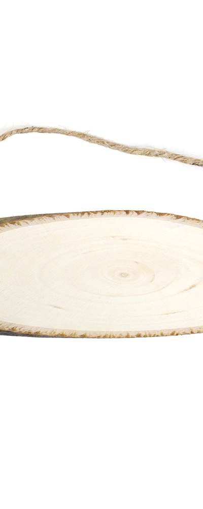 S Size Oval Wood Nameplate 21 l Log Half-Plate Mini Sign