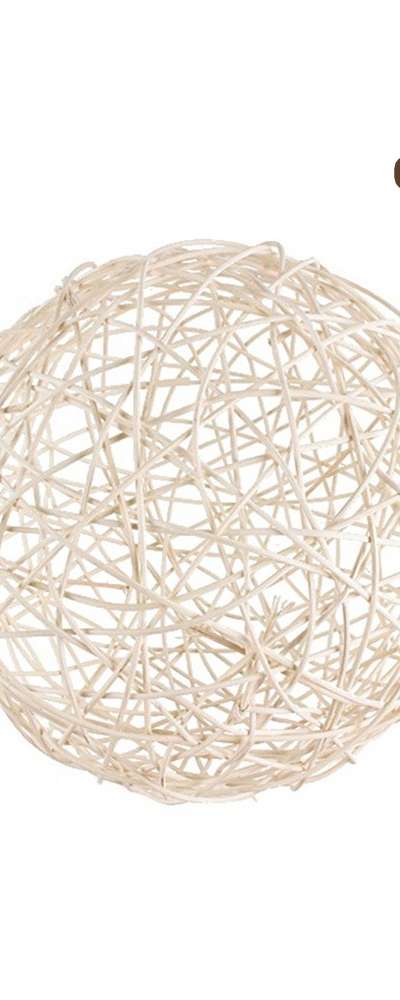 15cm Wisteria Rattan Decorative Ball (Christmas Tree Ornament Fairy Light Cover Lamp Shade Ambient Mood Light Rattan Ball)