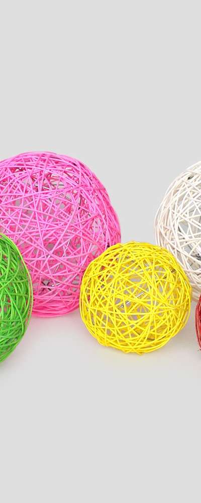 25cm Rattan Color Decorative Ball (Christmas Tree Decoration Cherry Bulb Light Cover Lampshade Mood Light Rattan Ball)