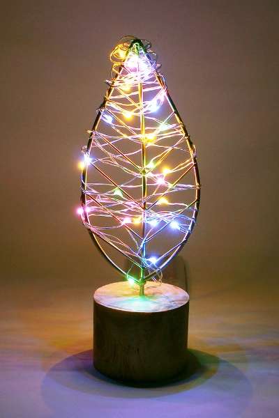 Color Silk Bulb + Gold Leaf Christmas Party Decoration LED Light