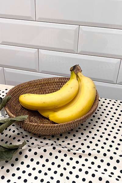 L 25x20cm Rattan Oval Basket | Bread Seaweed Fruit Basket