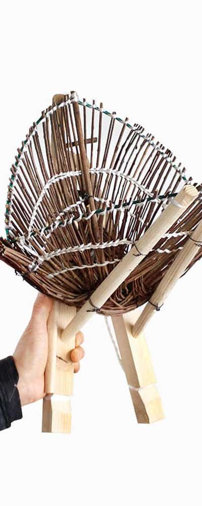 Korean-Made Decorative Mini Jige Medium Size (Broadcast Props Wooden Traditional Folk Item Feng Shui Interior Foreign Gift)