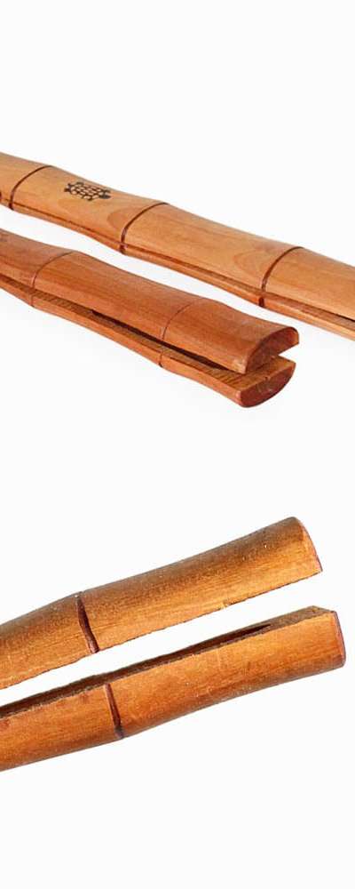 Korean Apricot Wood Massage Stick (Portable Neck and Shoulder Massage Tool, Acupressure Rod, Health Gift)