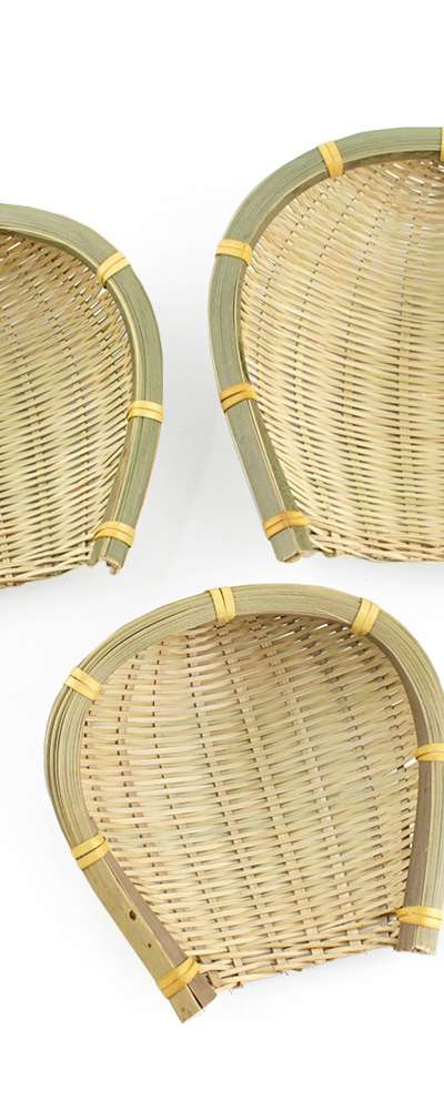 Traditional Bamboo Mini Samtaggi (Deep Frying Basket, Folk Craft, Strainer, Lettuce Basket, Fruit Basket, Sieve, Woven Craft)