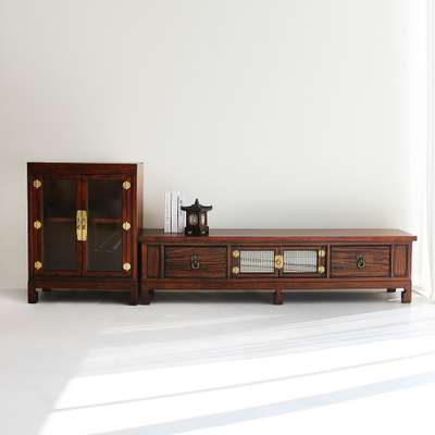 (2-Piece Set) Mindari Wine Cabinet + Minchangsal 5-ja Jangmungap (150 Type) Traditional Korean Antique Furniture