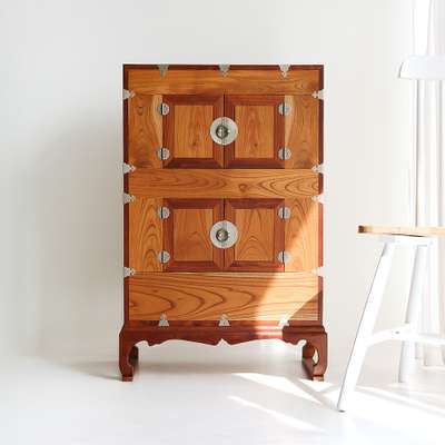Premium Zelkova Tongyeong Chest - Traditional Korean Antique Furniture