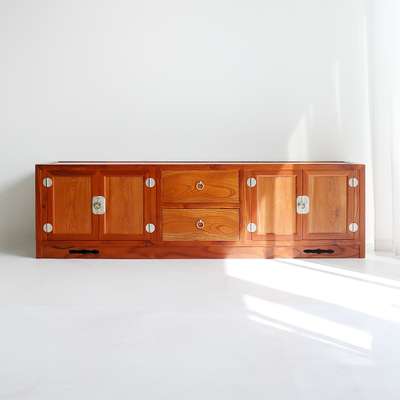 5-Sun Drawer Tansu Chest - Genuine Ebony Wood Traditional Antique Furniture