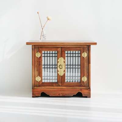 Cedarwood Lattice Phone Stand Traditional Antique Furniture