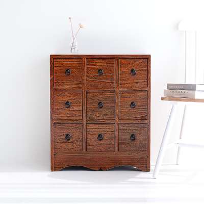 Wood 9-Tier Apothecary Cabinet - Traditional Antique Furniture