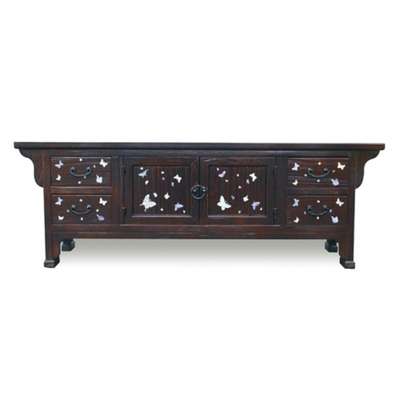 Mother-of-Pearl Butterfly Paulownia 4-Drawer Moon-Gab Cabinet D 120cm Traditional Korean Antique Furniture