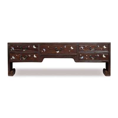 Paulownia Snail Shell-Inlay Butterfly Moonbap Cabinet D 100cm Traditional Korean Antique Furniture